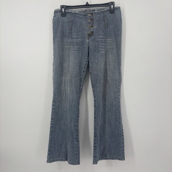 Vintage Zana Di Y2K Jeans Low Rise Cropped Flare Jeans Womens Size 11 - Picture 1 of 12